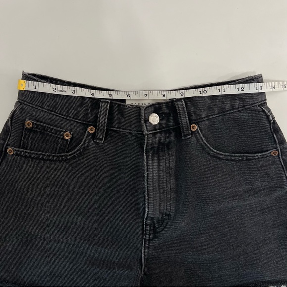Topshop Denim A-line Mom Short in Washed Black - Picture 9 of 13